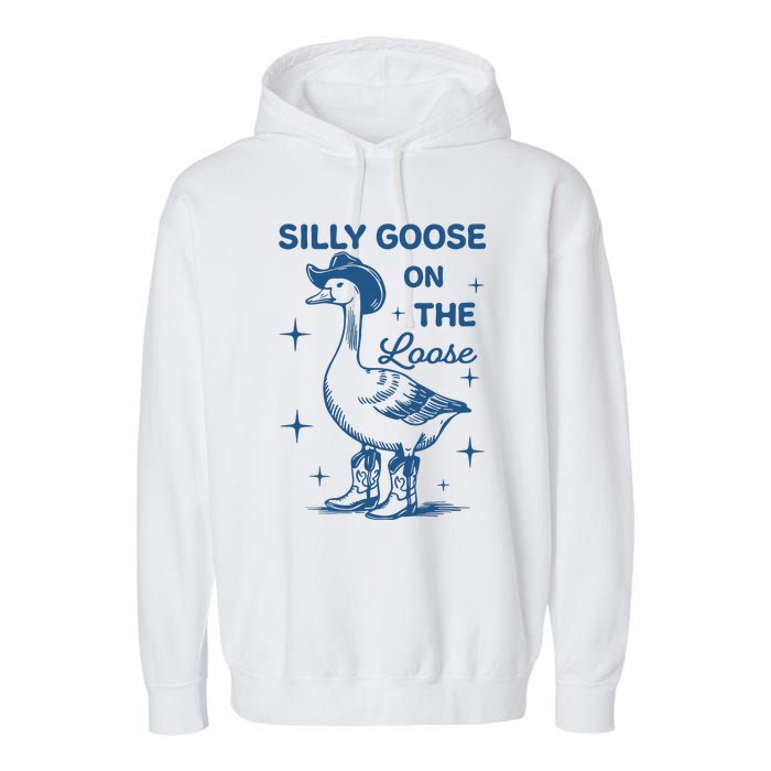 Silly Goose On The Loose Garment-Dyed Fleece Hoodie