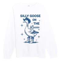 Silly Goose On The Loose Premium Crewneck Sweatshirt