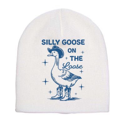 Silly Goose On The Loose Short Acrylic Beanie