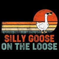 Silly Goose On The Loose Vintage Retro Sunset Tank Top
