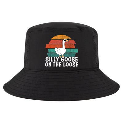 Silly Goose On The Loose Vintage Retro Sunset Cool Comfort Performance Bucket Hat
