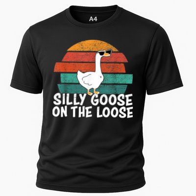 Silly Goose On The Loose Vintage Retro Sunset Performance Shirt