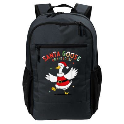 Santa Goose On The Loose Funny Goose Sarcastic Christmas Daily Commute Backpack