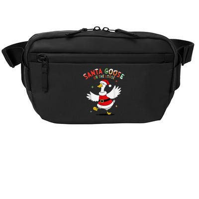 Santa Goose On The Loose Funny Goose Sarcastic Christmas Crossbody Pack