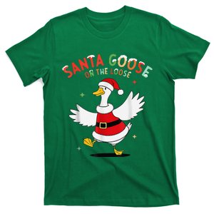 Santa Goose On The Loose Funny Goose Sarcastic Christmas T-Shirt