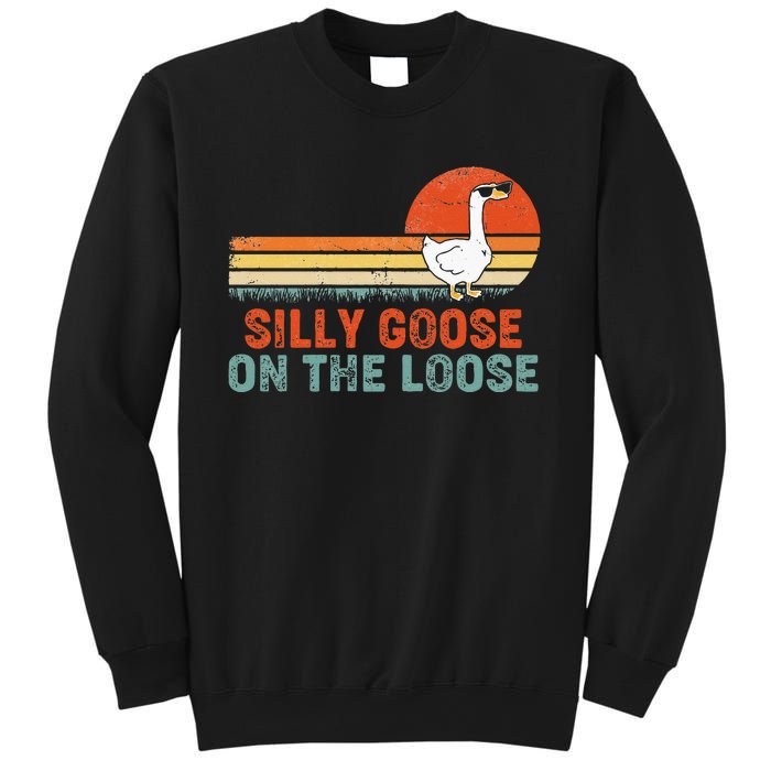 Silly Goose On The Loose Funny Vintage Silliest Goose Sweatshirt