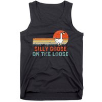 Silly Goose On The Loose Funny Vintage Silliest Goose Tank Top