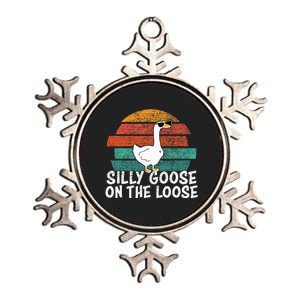 Silly Goose On The Loose Metallic Star Ornament