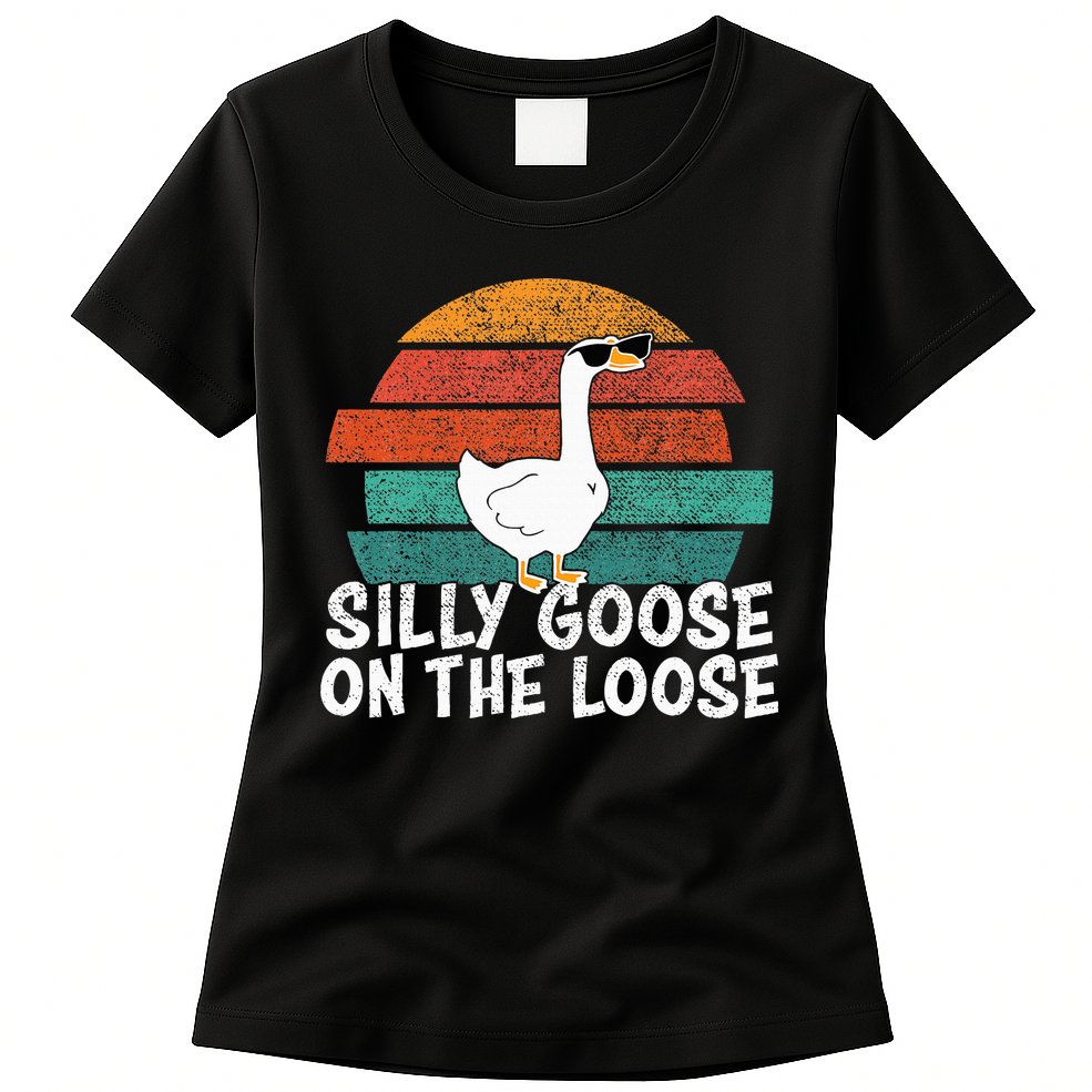 Silly Goose On The Loose Womens T-Shirt