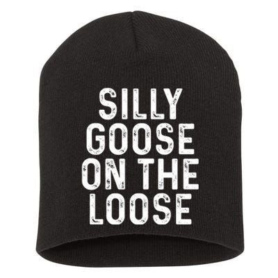 Silly Goose On The Loose Short Acrylic Beanie