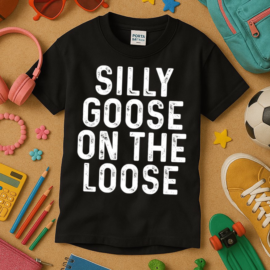 Silly Goose On The Loose Kids T-Shirt