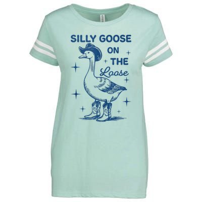 Silly Goose On The Loose Enza Ladies Jersey Football T-Shirt