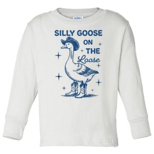 Silly Goose On The Loose Toddler Long Sleeve Shirt