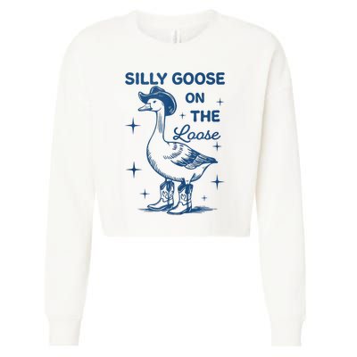 Silly Goose On The Loose Cropped Pullover Crew