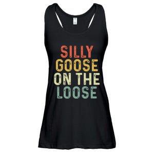 Silly Goose On The Loose Retro Ladies Essential Flowy Tank