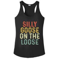 Silly Goose On The Loose Retro Ladies PosiCharge Competitor Racerback Tank