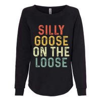 Silly Goose On The Loose Retro Womens California Wash Sweatshirt