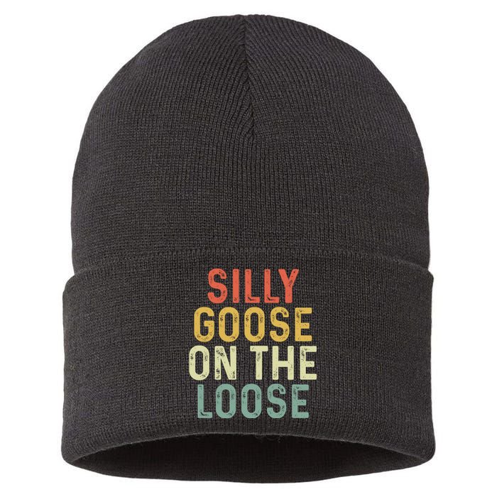 Silly Goose On The Loose Retro Sustainable Knit Beanie