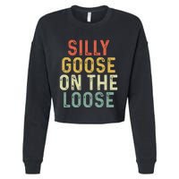 Silly Goose On The Loose Retro Cropped Pullover Crew