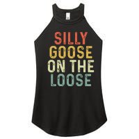 Silly Goose On The Loose Retro Women's Perfect Tri Rocker Tank