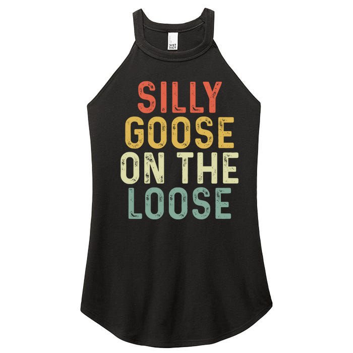 Silly Goose On The Loose Retro Women's Perfect Tri Rocker Tank