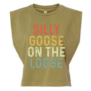 Silly Goose On The Loose Retro Garment-Dyed Women's Muscle Tee