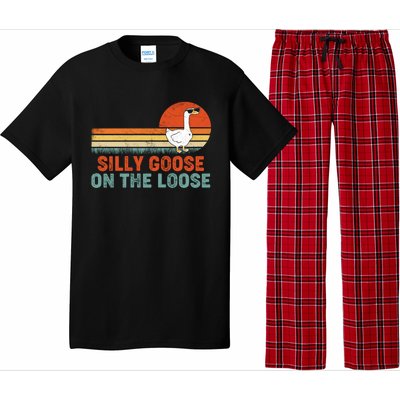 Silly Goose On The Loose Funny Saying Gift Pajama Set