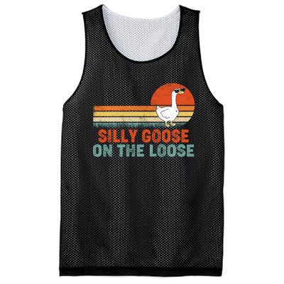 Silly Goose On The Loose Funny Saying Gift Mesh Reversible Basketball Jersey Tank