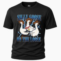 Silly Goose On The Loose Retro Groovy Silly Goose Club Cooling Performance Crew T-Shirt