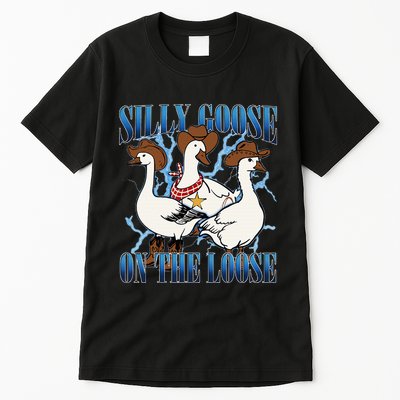 Silly Goose On The Loose Retro Groovy Silly Goose Club Tall T-Shirt