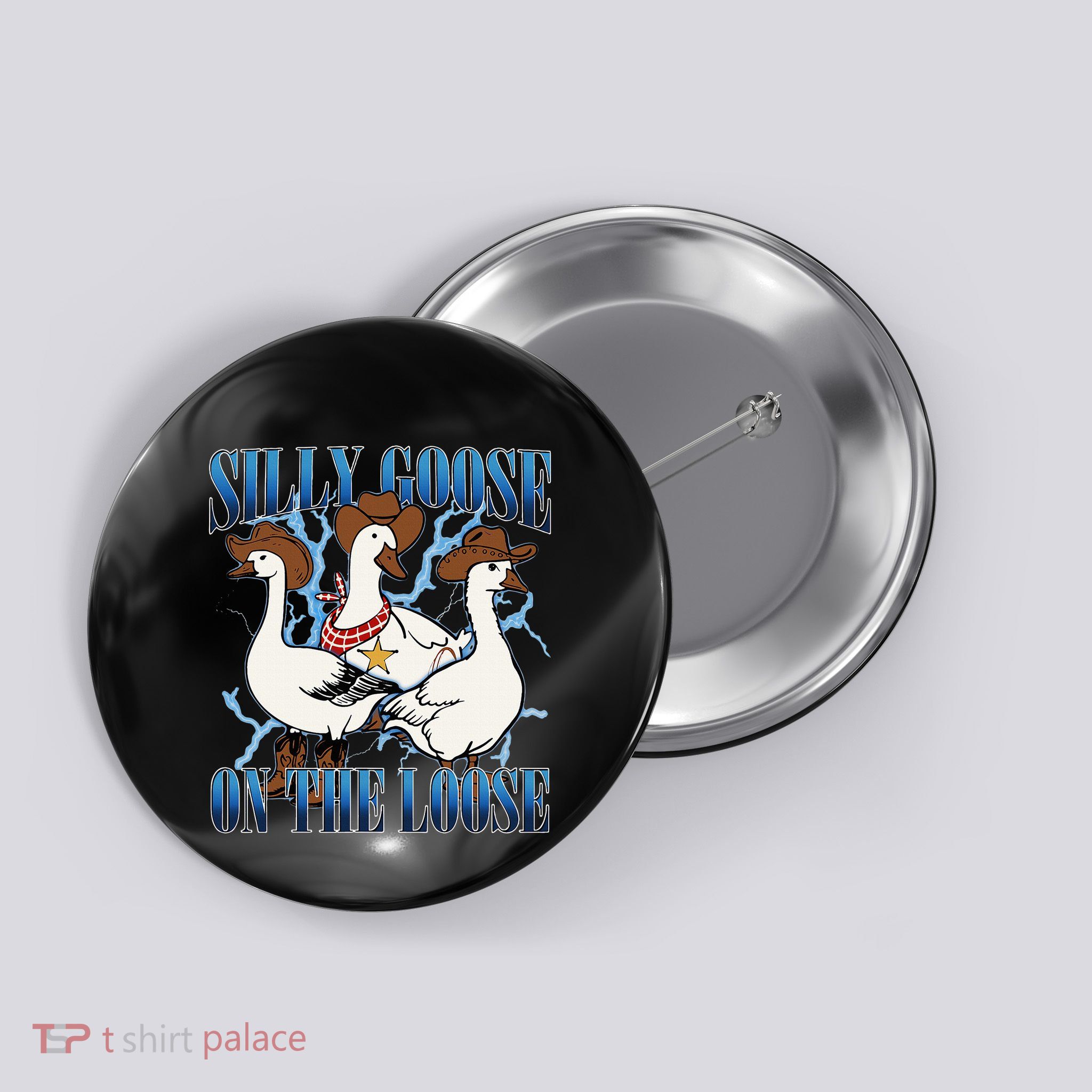 Silly Goose On The Loose Retro Groovy Silly Goose Club Button