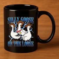 Silly Goose On The Loose Retro Groovy Silly Goose Club 11oz C Handle Ceramic Mug