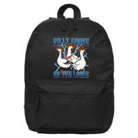 Silly Goose On The Loose Retro Groovy Silly Goose Club 16 in Basic Backpack