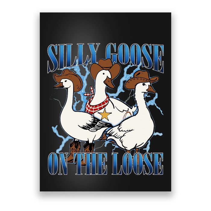 Silly Goose On The Loose Retro Groovy Silly Goose Club Poster