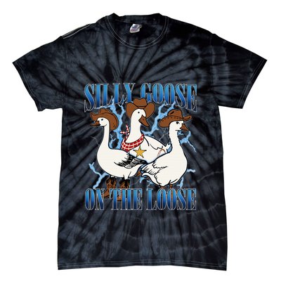 Silly Goose On The Loose Retro Groovy Silly Goose Club Tie-Dye T-Shirt