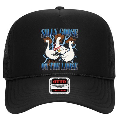 Silly Goose On The Loose Retro Groovy Silly Goose Club Trucker Hat