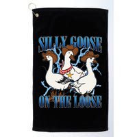 Silly Goose On The Loose Retro Groovy Silly Goose Club Golf Towel