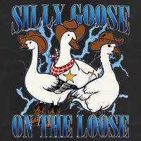 Silly Goose On The Loose Retro Groovy Silly Goose Club Golf Towel