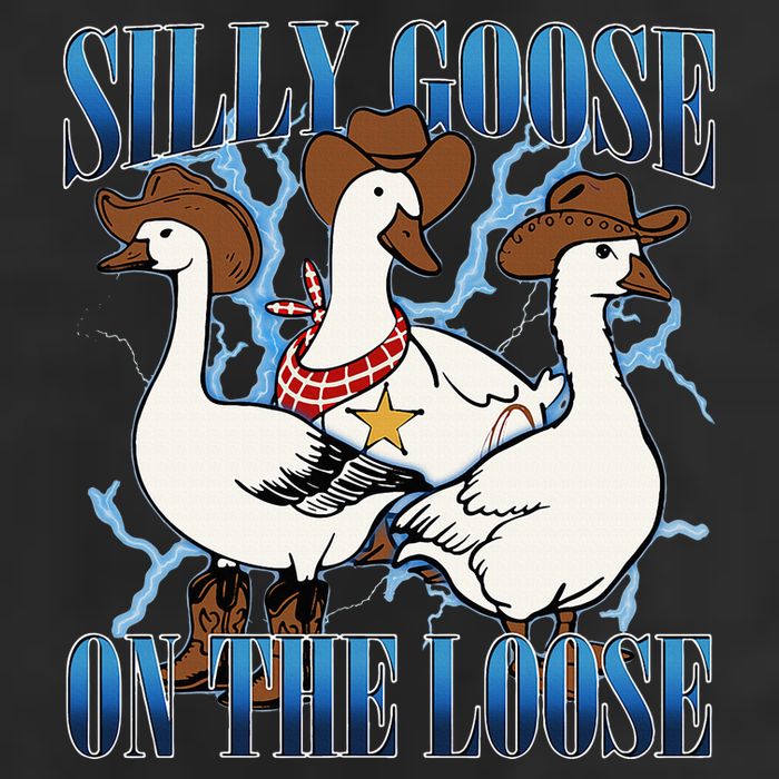 Silly Goose On The Loose Retro Groovy Silly Goose Club Golf Towel