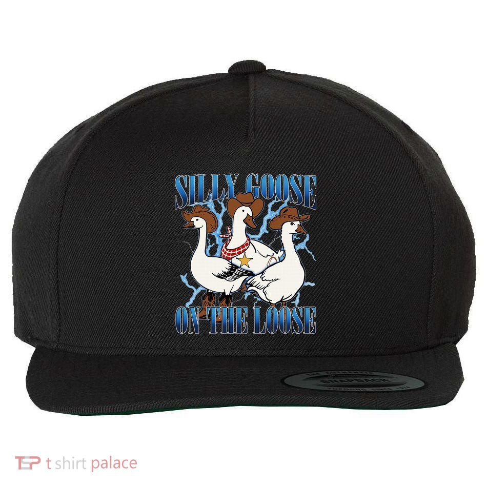 Silly Goose On The Loose Retro Groovy Silly Goose Club Wool Snapback Cap