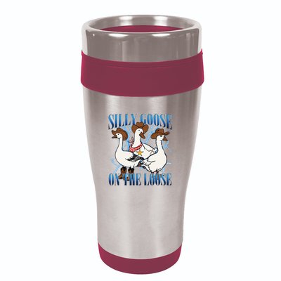 Silly Goose On The Loose Retro Groovy Silly Goose Club 16oz Travel Tumbler