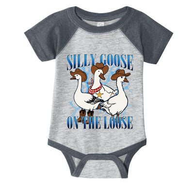 Silly Goose On The Loose Retro Groovy Silly Goose Club Infant Baby Jersey Bodysuit