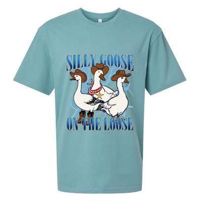 Silly Goose On The Loose Retro Groovy Silly Goose Club Sueded Cloud Jersey T-Shirt