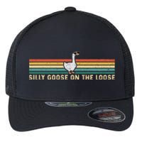 Silly Goose On The Loose Funny Silly Goose University Flexfit Unipanel Trucker Cap