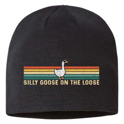 Silly Goose On The Loose Funny Silly Goose University Sustainable Beanie