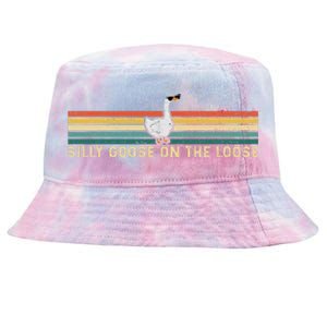 Silly Goose On The Loose Funny Silly Goose University Tie-Dyed Bucket Hat