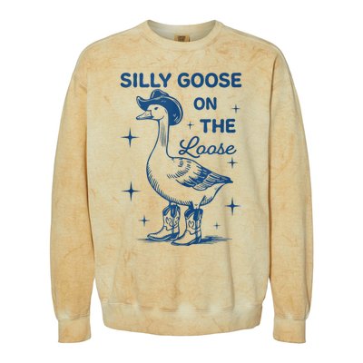 Silly Goose On The Loose Colorblast Crewneck Sweatshirt