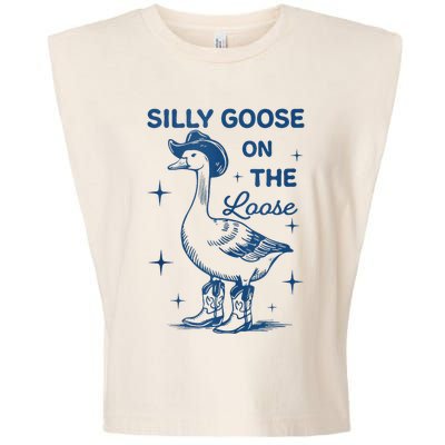 Silly Goose On The Loose Garment-Dyed Women's Muscle Tee