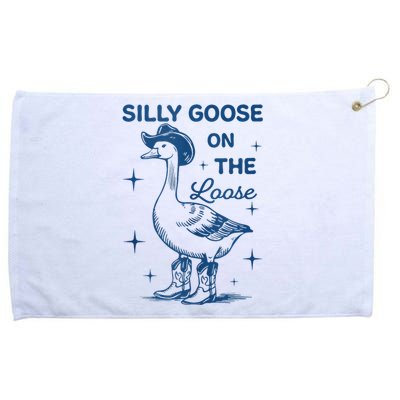 Silly Goose On The Loose Grommeted Golf Towel