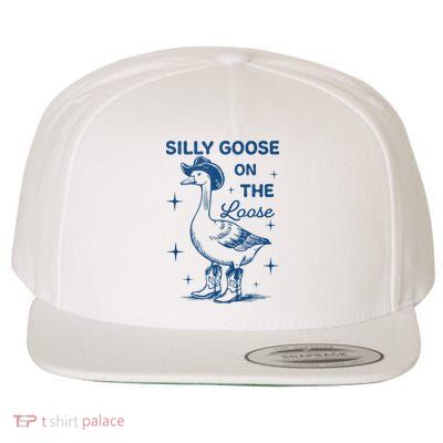 Silly Goose On The Loose Wool Snapback Cap
